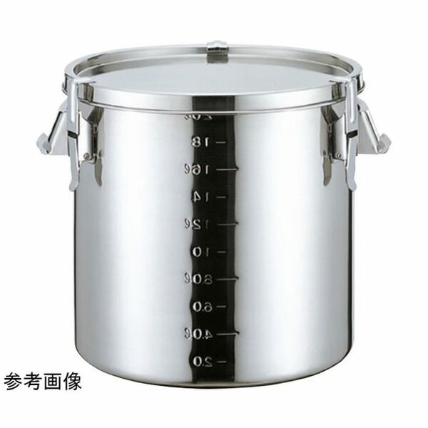 BH-424 18−8ストレート目盛付 密閉容器 11L クリップ数3ヶ BH424
