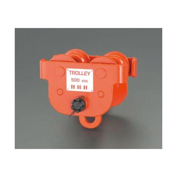 【個人宅配送不可】直送 代引不可 エスコ EA987EB-0.5  0．5ｔｏｎプレーントロリー EA987EB0.5【キャンセル不可】