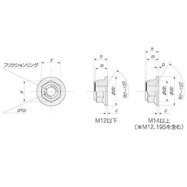 【人間宅送りとどける不可】ＳＵＮＣＯ 4525824157960 【600個入】 直送 代引不可 三価黒いこと フランジ付U中毒者 所せまい P＝1．25 M10 14X19