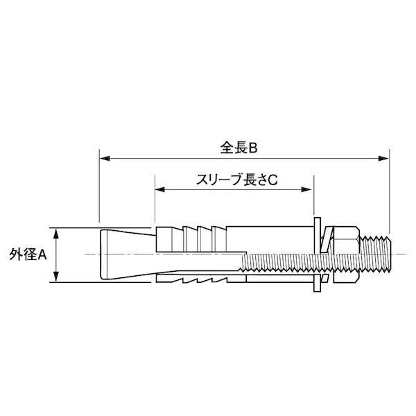 【個人宅配送不可】【個数：100個】ＳＵＮＣＯ 4525824363248 【100個入】 直送 代引不可 ドブ ドライブセットアンカー DS−1008_1