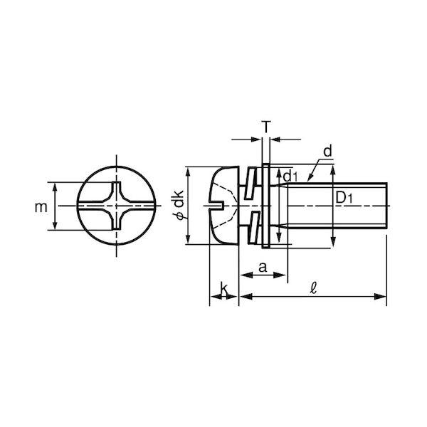 【個人宅配送不可】【個数：1000個】ＳＵＮＣＯ 4525824603061 【1000個入】 直送 代引不可 ステン ＋− ナベP＝4 4 X 8