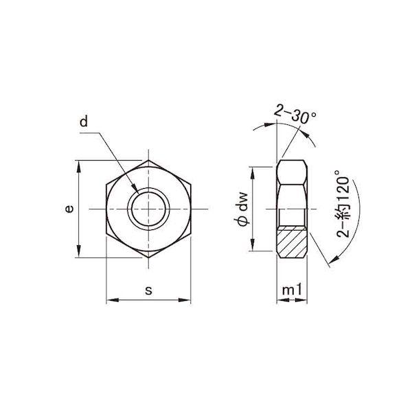 【個人宅配送不可】ＳＵＮＣＯ 4547733315729 【1000個入】 直送 代引不可 SUS 小形六角ナット 3種 B＝8 M6X1．0