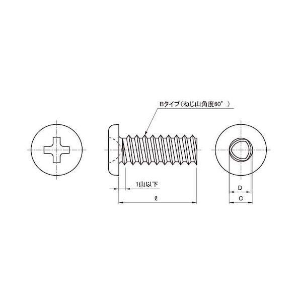 【個人宅配送不可】ＳＵＮＣＯ 4547733444559 【5000個入】 直送 代引不可 三価ブラック ＃0−1 ＋ Bタイナベ 1．4 X 6．0_1