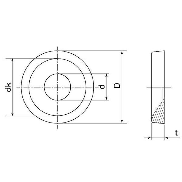 【個人宅配送不可】ＳＵＮＣＯ 4547809154474 【500個入】 直送 代引不可 クローム ECO−BS ローゼットワッシャー 6X16X3．3_1