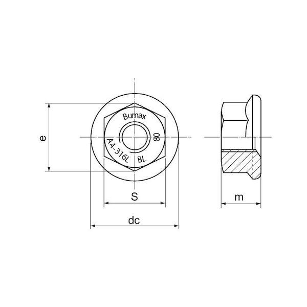 【個人宅配送不可】ＳＵＮＣＯ 4547809616040 【100個入】 直送 代引不可 BUMAX 8．8 ユルミトメN フランジ M6_1