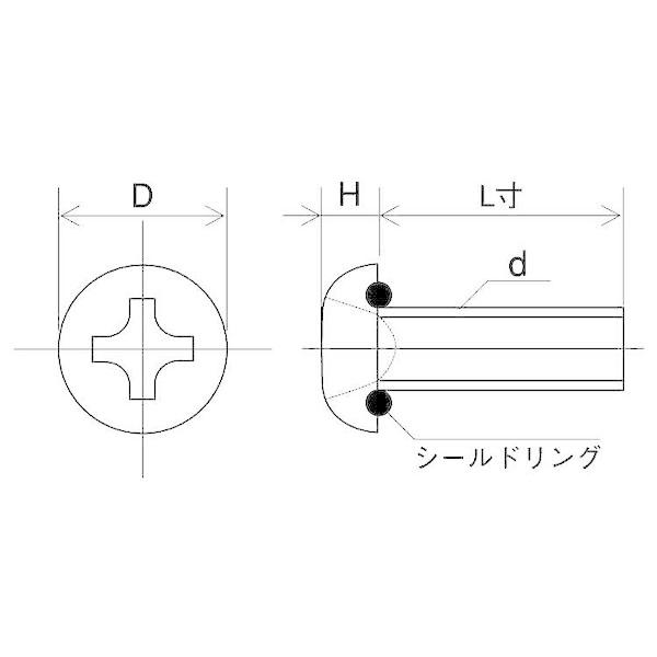 ＳＵＮＣＯ 4548325661453  直送 代引不可 SUSシールビス ナベ小ネジ 6 X 15