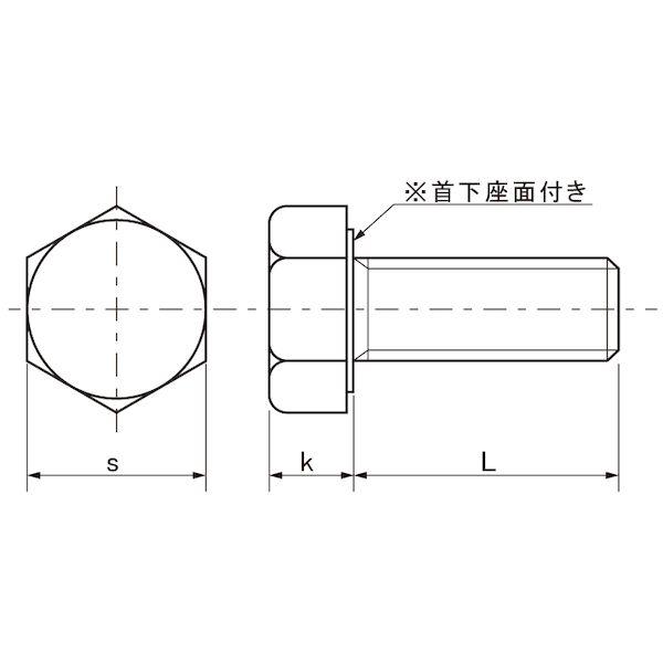 【個人宅配送不可】【個数：50個】ＳＵＮＣＯ 4548833247323 【50個入】 直送 代引不可 SUS329J4L 六角ボルト 全ネジ 16X35_1