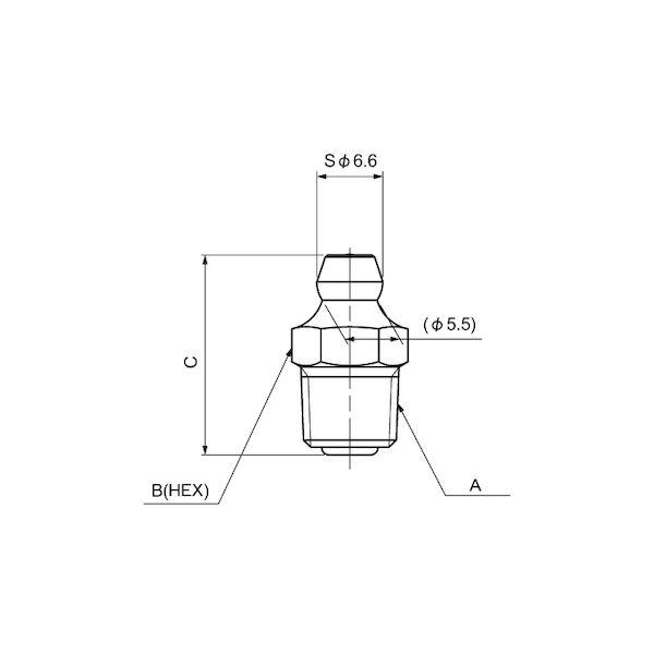 【個人宅配送不可】【個数：100個】ＳＵＮＣＯ 4548833333934 【100個入】 直送 代引不可 ニッケル BS グリスニップルA型 M8 X P1．25_1