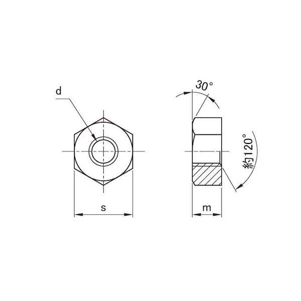 【個人宅配送不可】ＳＵＮＣＯ 4548833356186 【80個入】 直送 代引不可 SUS304L 六角ナット 1種 切削 5／8