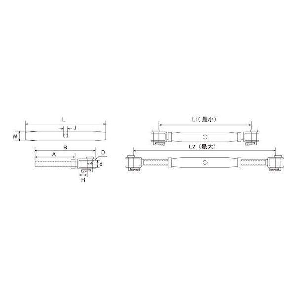 【個人宅配送不可】ＳＵＮＣＯ 4549388476121 【10個入】 直送 代引不可 MM ステン パイプターンバックル J＆J W3／8 TBP−9J_1