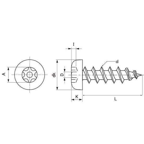 【個人宅配送不可】ＳＵＮＣＯ 4549388820375 【2000個入】 直送 代引不可 BK ステン TRXタンパー プルーフ Aナベ 3 X 8_1
