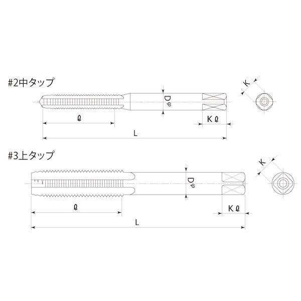 【個人宅配送不可】【個数：1個】ＳＵＮＣＯ 4549638306062 直送 代引不可 スプリュー 2本組タップ 中・上 M10X1．5