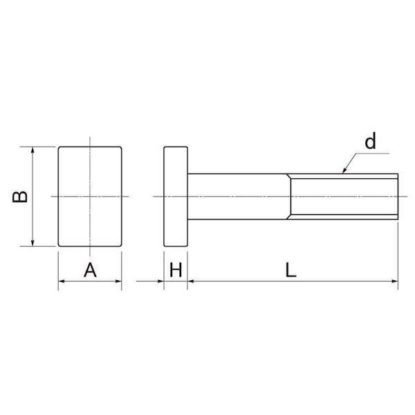 【個人宅配送不可】【個数：1個】ＳＵＮＣＯ 4549638422823 直送 代引不可 プレスボルト 長方角 3／4X140