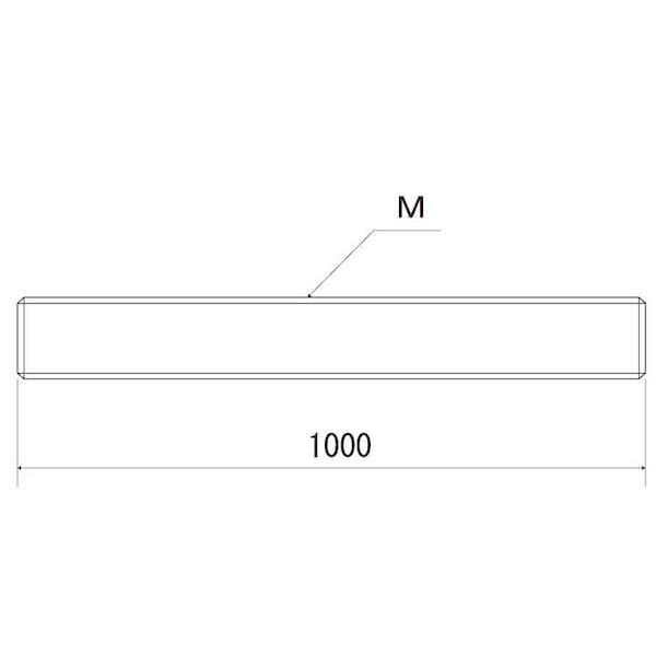 【個人宅配送不可】ＳＵＮＣＯ 4549663400353 【2個入】直送 代引不可 ユニクロ メーター寸切 左ネジ M18X1000