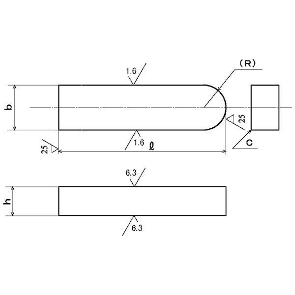 【個人宅配送不可】【個数：100個】ＳＵＮＣＯ 4550289326019 【100個入】 直送 代引不可 JIS S50C 片丸キー 4X4X90