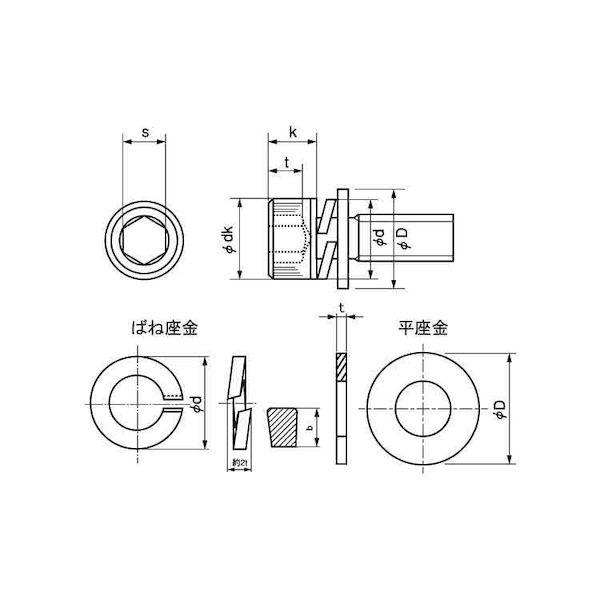 【個人宅配送不可】【個数：1000個】ＳＵＮＣＯ 4550365154789 【1000個入】 直送 代引不可 ステンWA−SP I＝3アンスコ 2 X 6