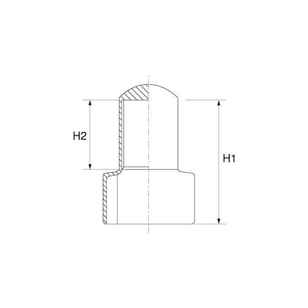 【個人宅配送不可】【個数：40個】ＳＵＮＣＯ 4550418387096 【40個入】 直送 代引不可 グレー ナットカバー 内ネジ付 ROHS2対応品 M16