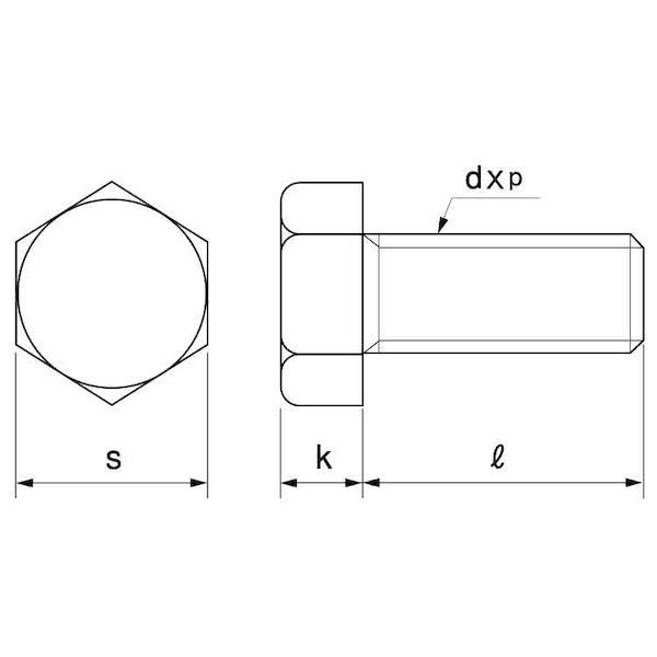 【個人宅配送不可】ＳＵＮＣＯ 4550418517431 【50個入】 直送 代引不可 ステン 六角ボルト B22 細目P1．0 14X30 ホソメ_1