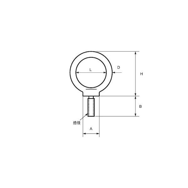 【個人宅配送不可】ＳＵＮＣＯ 4550445661497 【20個入】直送 代引不可 MM ステン ビッグアイボルト M8 IBB−8M_1