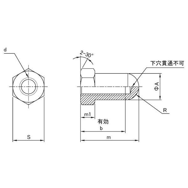 【個人宅配送不可】ＳＵＮＣＯ 4550445908639 【600個入】 直送 代引不可 クローム ECO−BS ロング袋ナット M4 H13 B7_1