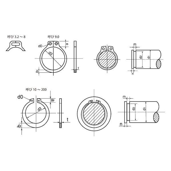 【個人宅配送不可】ＳＵＮＣＯ 4550560167140 【2000個入】 直送 代引不可 SUS316 C形止め輪 軸用 大陽 M16_1