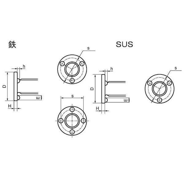 【個人宅配送不可】【個数：300個】ＳＵＮＣＯ 4942131394244 【300個入】 直送 代引不可 SUSXM7ウエルドBT 突起3 8 X 20_1