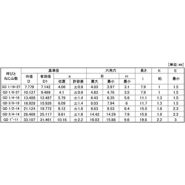 【個人宅配送不可】【個数：1000個】ＳＵＮＣＯ 4942131524863 【1000個入】 直送 代引不可 GOSHOプラグ 浮き NPTF GD 1／16_2