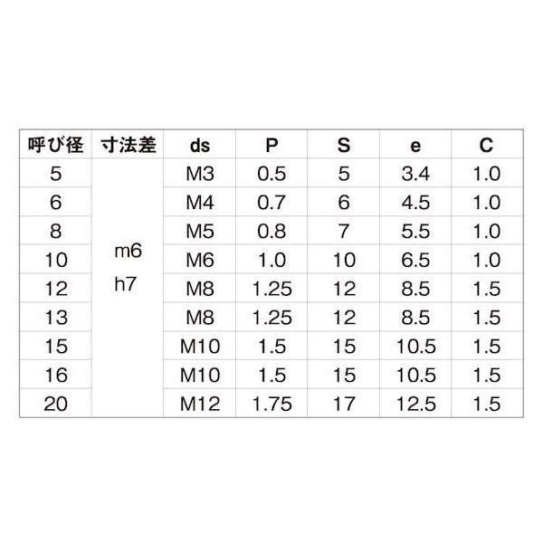 【個人宅配送不可】【個数：100個】ＳＵＮＣＯ 4942131596792 【100個入】 直送 代引不可 S45C−Q 内ネジ付平行ピン M6 8 X 50 M5