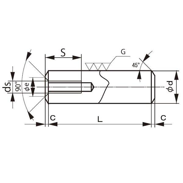 【人間宅送りとどける不可】ＳＵＮＣＯ 4942131618630 【100個入】 直送 代引不可 S45C調質 内螺旋釘付き添い人平行ピンH7 姫野精工所製 13 X 55 M8