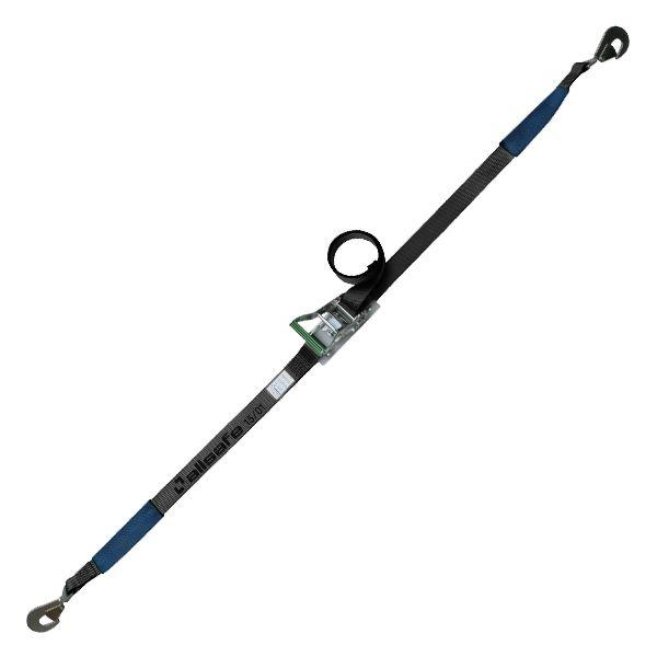 【個数：1個】ａｌｌｓａｆｅ 45108 直送 代引不可 ラチェット式ツイストスナップフック仕様 固定1m×調節4m 黒 R5TH14_1