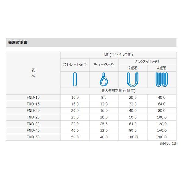 シライ FND10T×5.5M 直送 代引不可 シライマルチスリングLIGHT FND エンドレス形 10ton 幅65mm 長さ5．5m_2