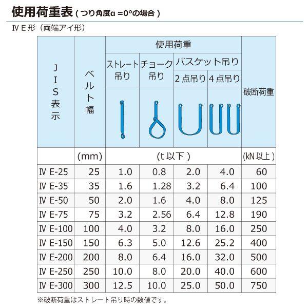 シライ SG4E150-5.5 直送 代引不可 シグナルスリングHG SG4E 両端アイ形 6．3ton 幅150mm 長さ5．5m SG4E1505.5