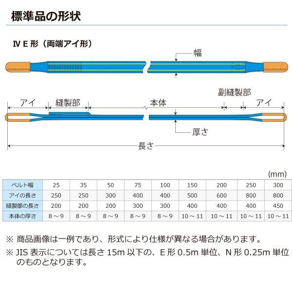 シライ SG4E75-3.5 直送 代引不可 シグナルスリングHG SG4E 両端アイ形 3．2ton 幅75mm 長さ3．5m SG4E753.5