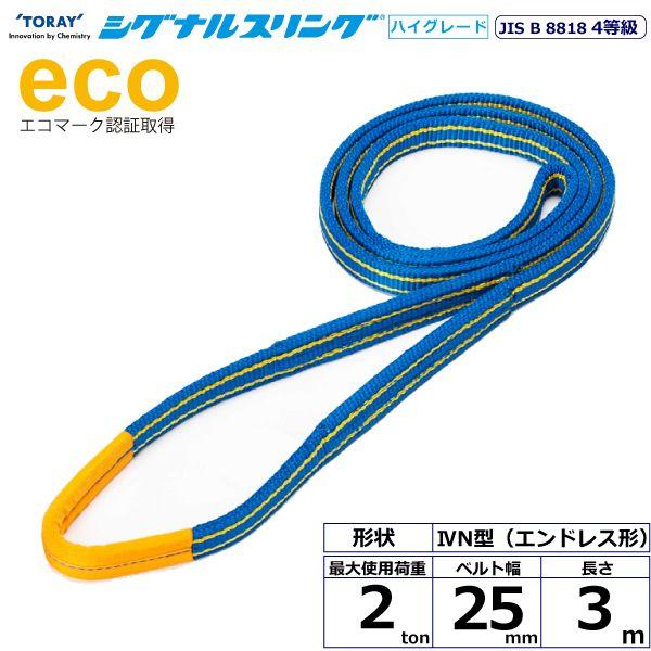 シライ SG4N-25X3.0 直送 代引不可 シグナルスリングHG SG4N エンドレス形 2ton 幅25mm 長さ3m SG4N25X3.0