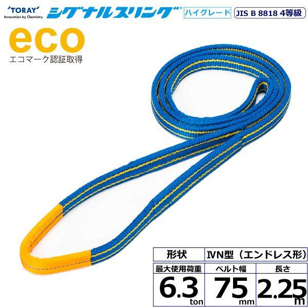 シライ SG4N-75X2.25 直送 代引不可 シグナルスリングHG SG4N エンドレス形 6．3ton 幅75mm 長さ2．25m SG4N75X2.25