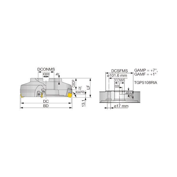 【個数：1個】タンガロイ TGP5106RIA 直送 代引不可 TGP5100RIA_1