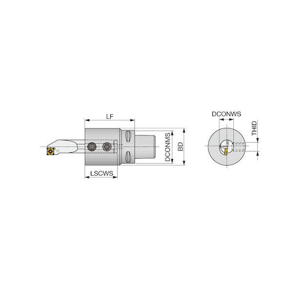 【個数：1個】タンガロイ C5ADI20 直送 代引不可 C−ADI TungCap adapter_1