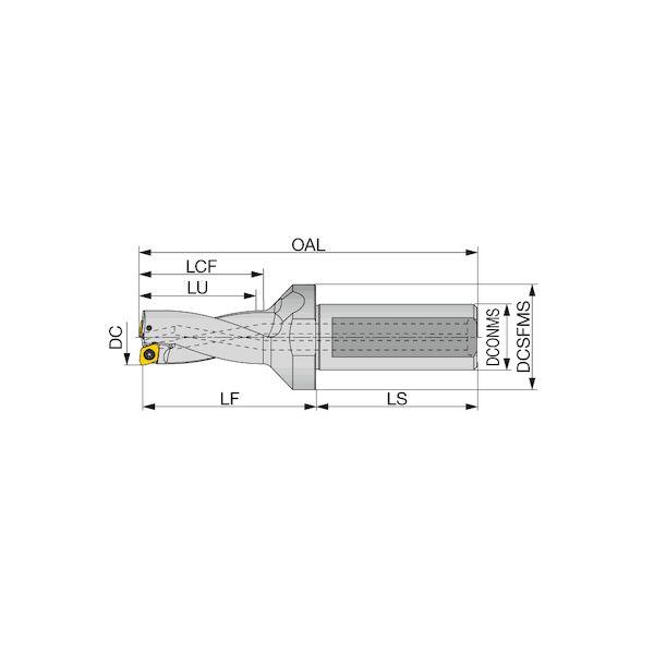 【個数：1個】タンガロイ TDX280F32-2 直送 代引不可 TDX−F L／D＝2 TDX280F322_1
