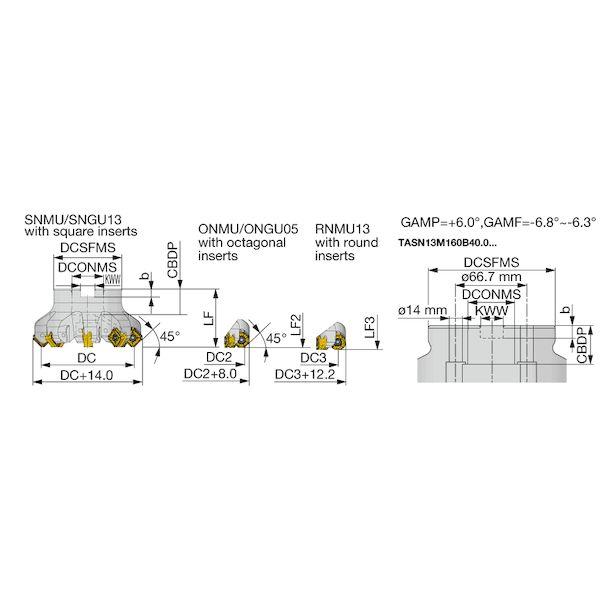 【個数：1個】タンガロイ TASN13M125B40.0R07 直送 代引不可 TASN13_1