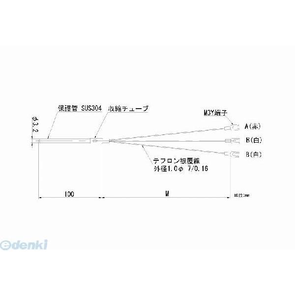 【個数：1個】日本電測 ［RN5-1M］ リード線形白金測温抵抗体 RN51M