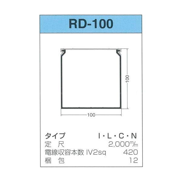 【個数：12個】サンデン RD-100-I 【12個入】 直送 代引不可 配線ダクト RDシリーズ RD100I