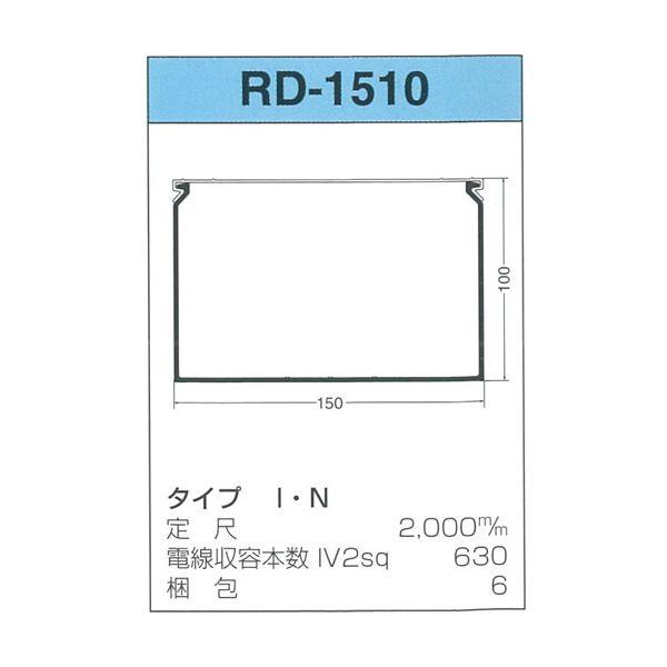 【個数：6個】サンデン RD-1510-I 【6個入】 直送 代引不可 配線ダクト RDシリーズ RD1510I
