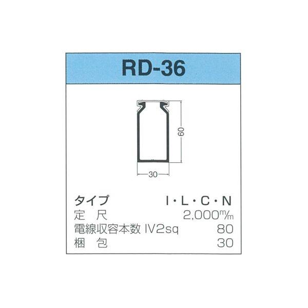 【個数：30個】サンデン RD-36-C 【30個入】 直送 代引不可 配線ダクト RDシリーズ RD36C 18,059円