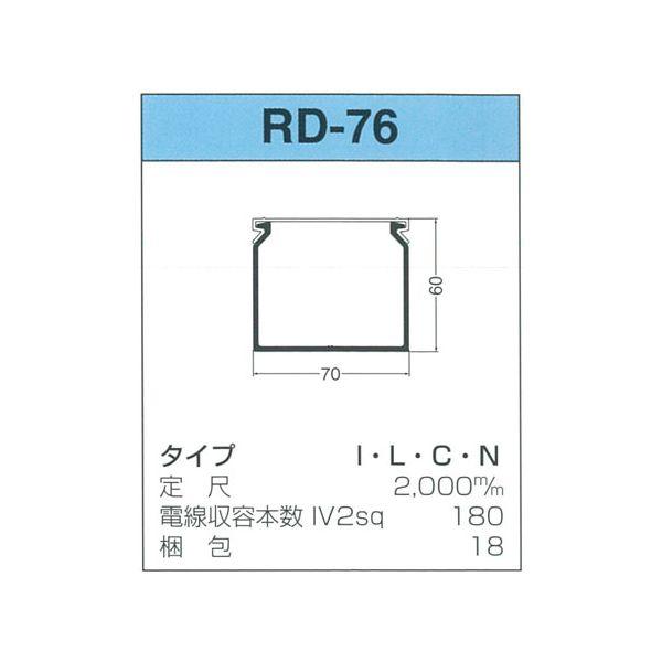 【個数：18個】サンデン RD-76-C 【18個入】 直送 代引不可 配線ダクト RDシリーズ RD76C