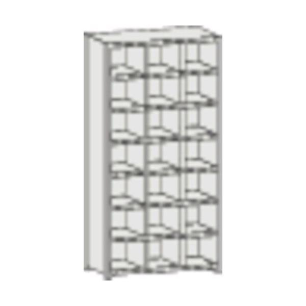 【個人宅配送不可】トラスコ TRUSCO KC-3070 直送 代引不可 ＫＣ型区分棚コボレ止めなし ８８９Ｘ２６４ＸＨ１８０２ ３列７段 KC3070