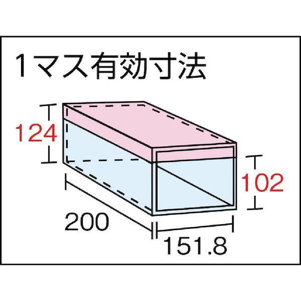 【個人宅配送不可】トラスコ TRUSCO KA-5063KA 直送 代引不可 ＫＡ型区分棚コボレ止め付 ８８９Ｘ２１４ＸＨ９２７ ５列６段 KA5063KAガタ 504-1520_3