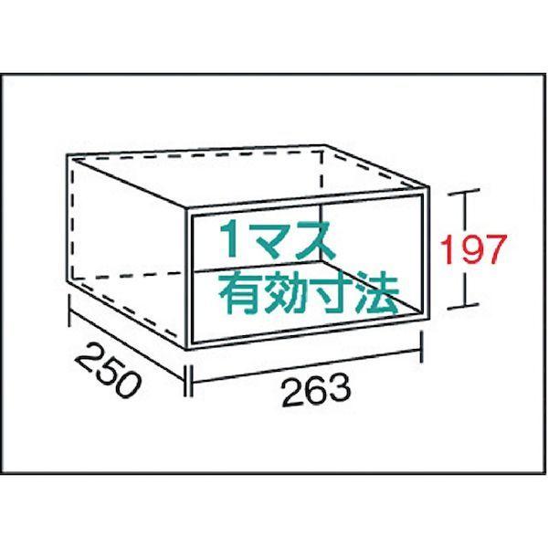【個人宅配送不可】トラスコ TRUSCO KB-3080 直送 代引不可 ＫＢ型区分棚コボレ止め付 ８８９Ｘ２６４ＸＨ１８０２ ３列８段 KB3080_2
