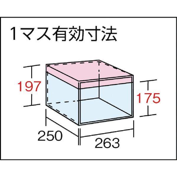 【個人宅配送不可】トラスコ TRUSCO KB-3080 直送 代引不可 ＫＢ型区分棚コボレ止め付 ８８９Ｘ２６４ＸＨ１８０２ ３列８段 KB3080_3