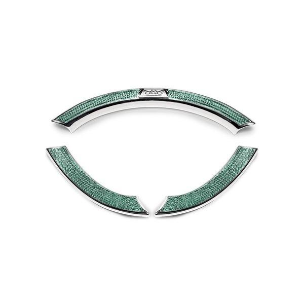 【受注生産品 納期-約2週間】ギャルソン DAD SB224-01-08 クリスタル ステアリングガーニッシュ 3個セット / エメラルド SB2240108
