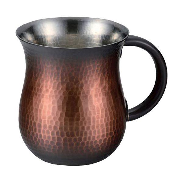 【個数：1個】BR-104 直送 代引不可 新光金属 純銅赤銅仕上げ手打ち鎚目ジョッキー 大 BR104